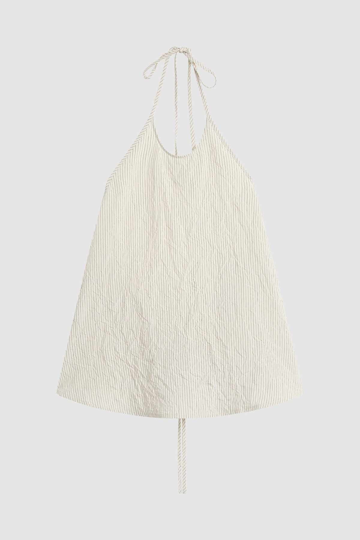 Crushed Halter Top - Petite Pinstripe