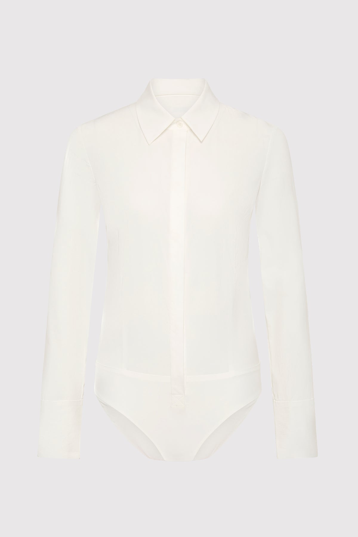 Classic Shirt Bodysuit - White