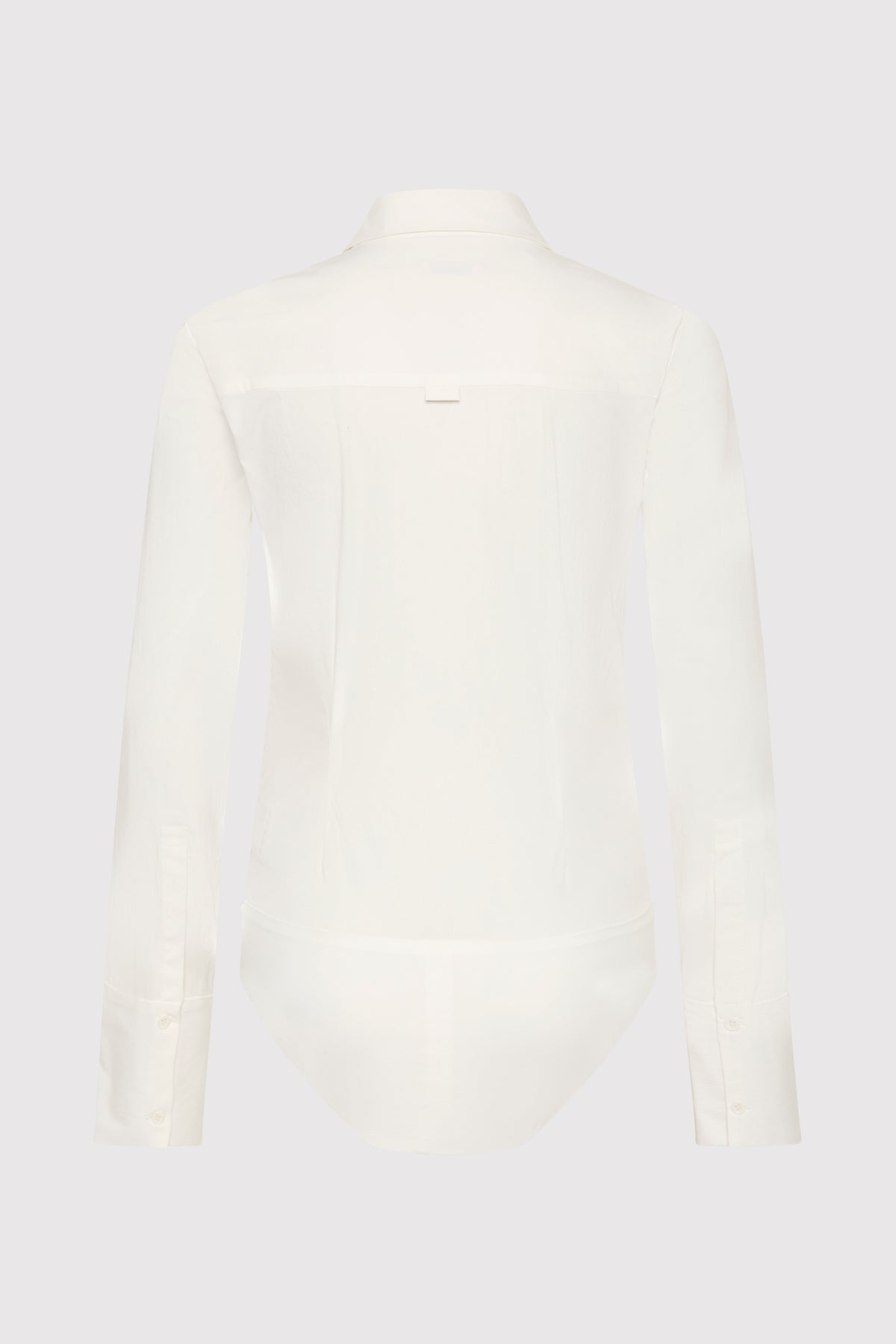 Classic Shirt Bodysuit - White
