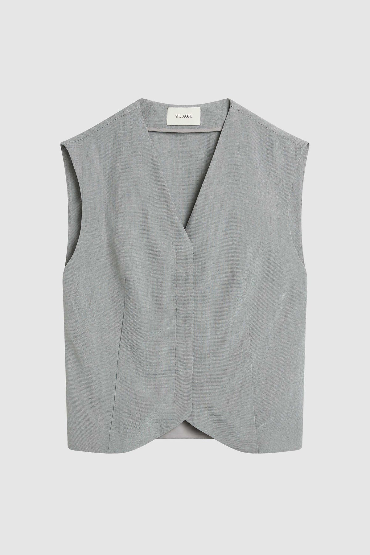 Minimal Tailored Vest - Mist