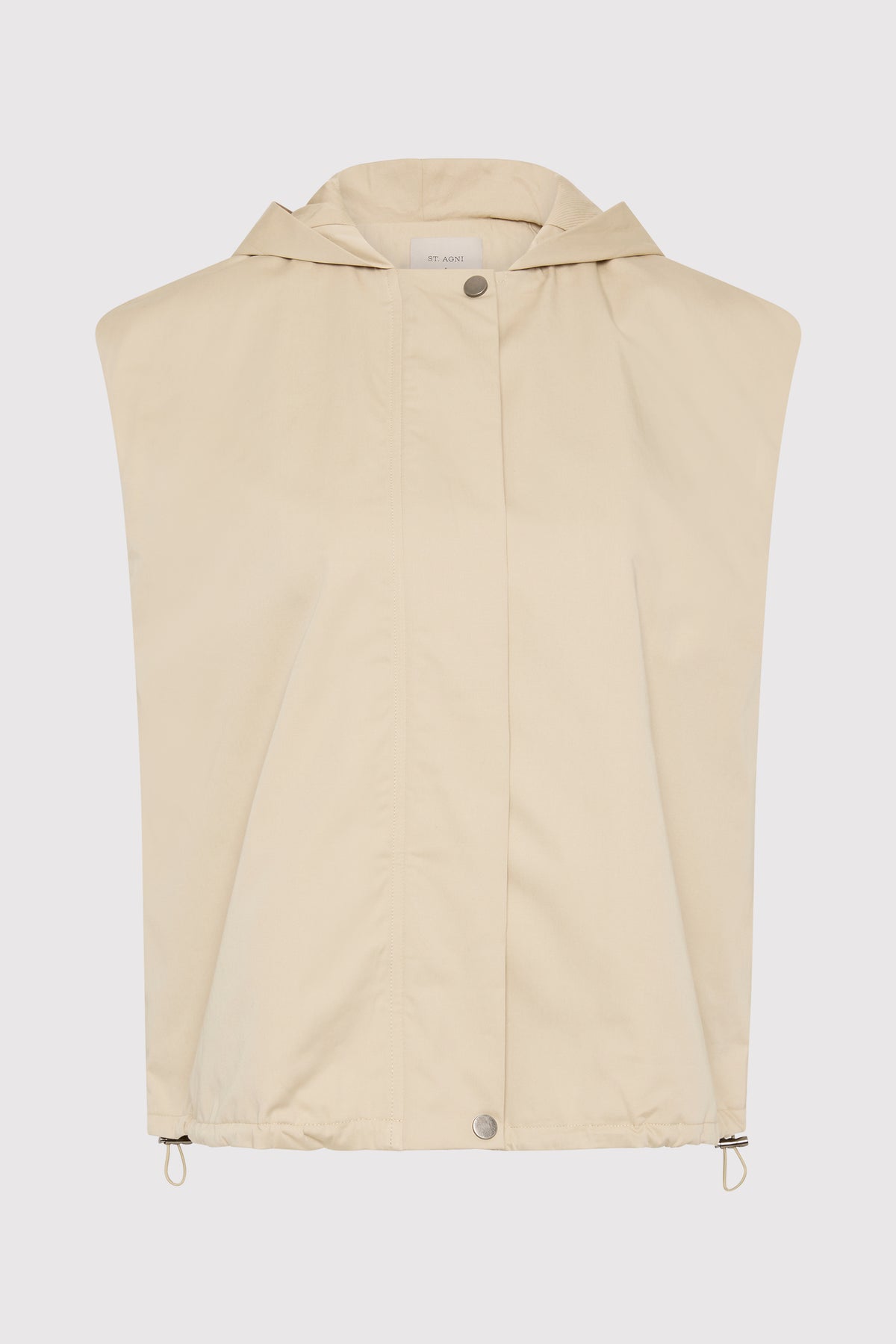 Cotton Sleeveless Parka - Champagne