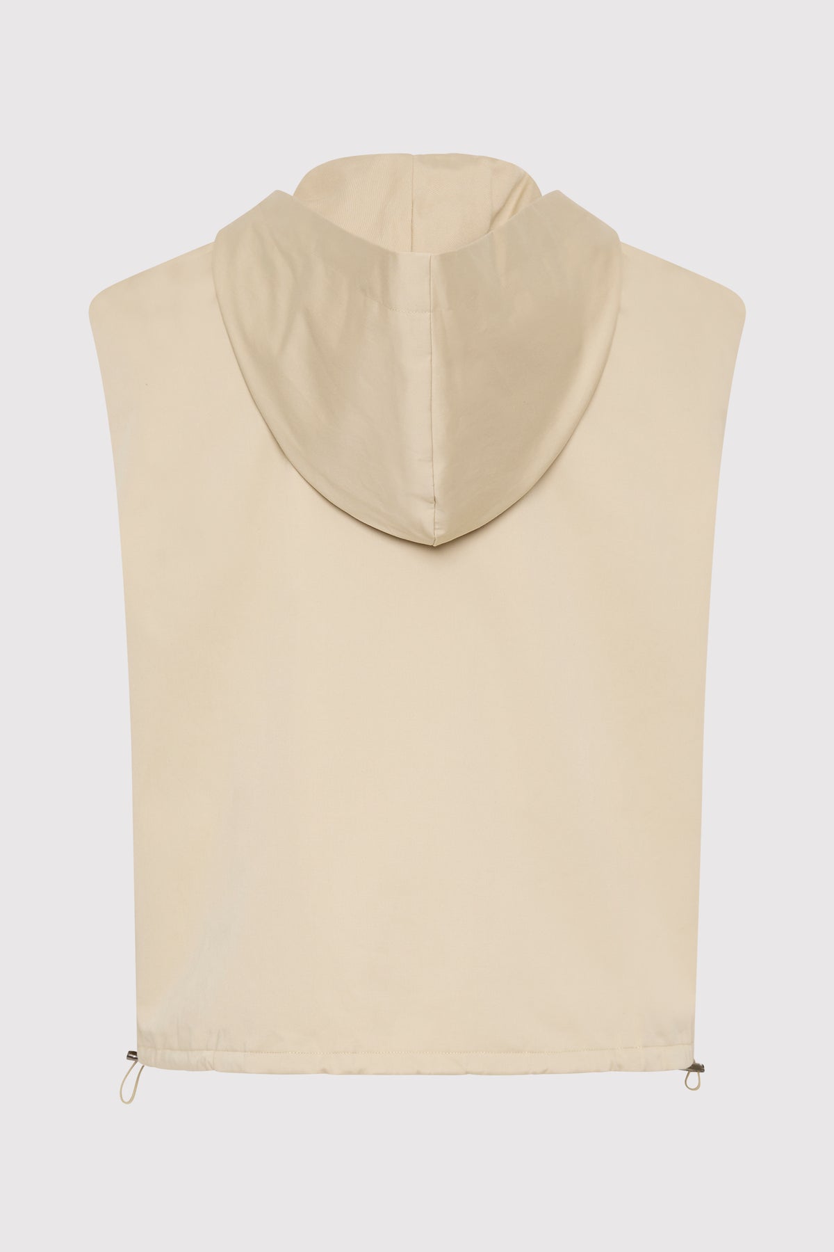 Cotton Sleeveless Parka - Champagne