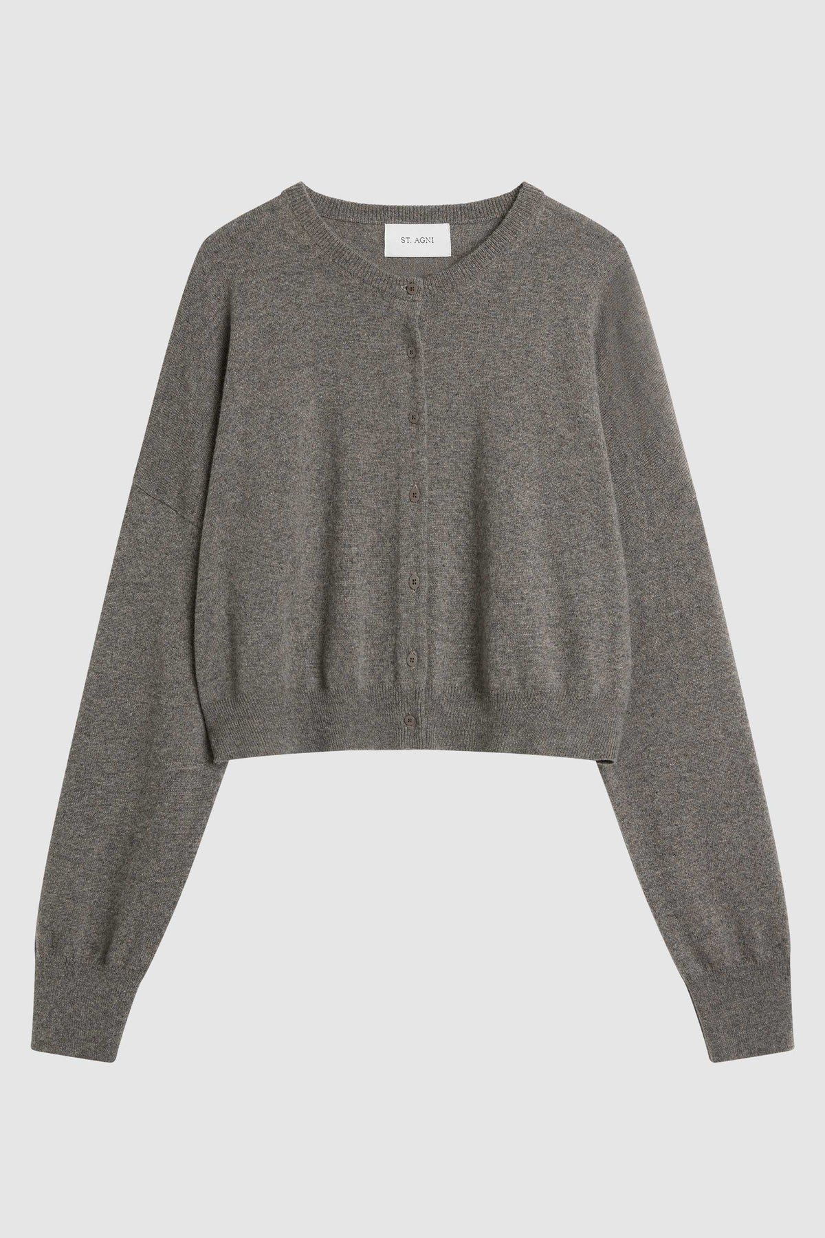 Cashmere Relaxed Cropped Cardigan - Doe