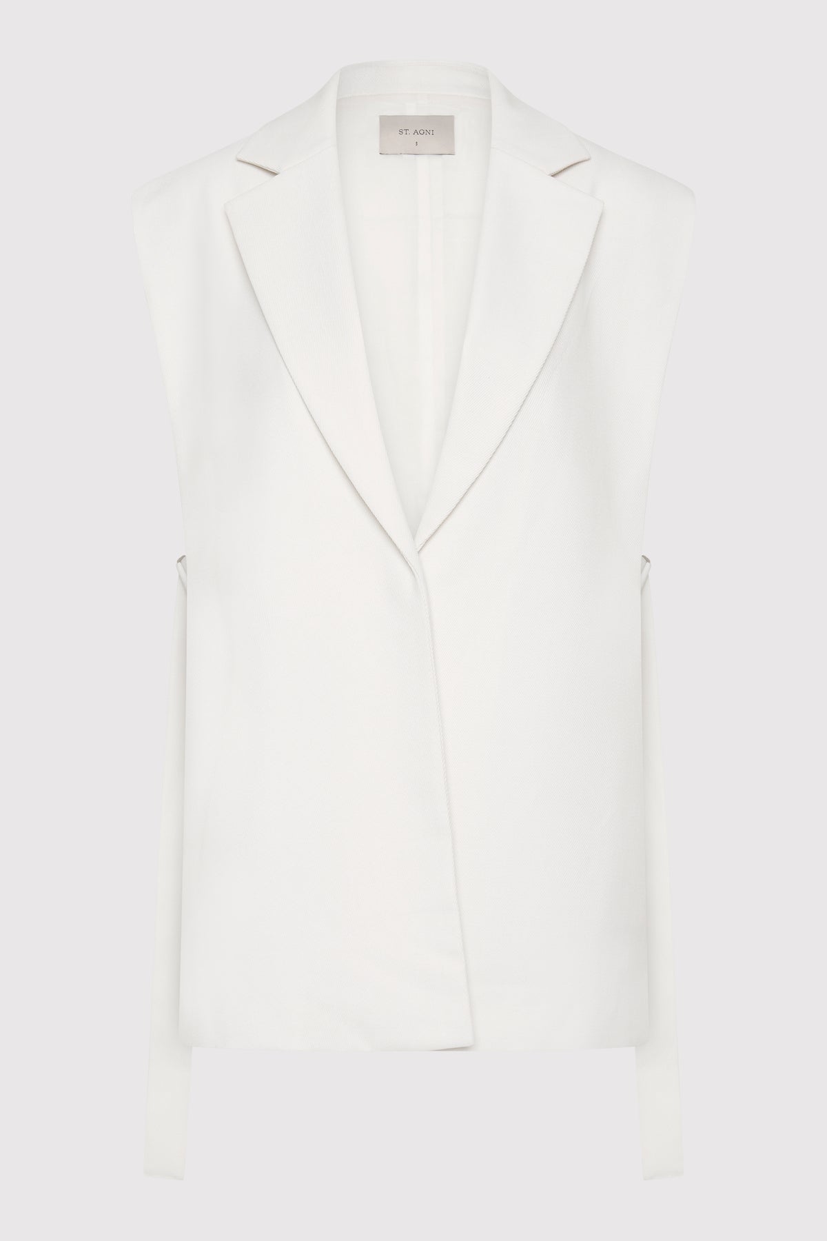 Relaxed Side Tie Vest - Off White
