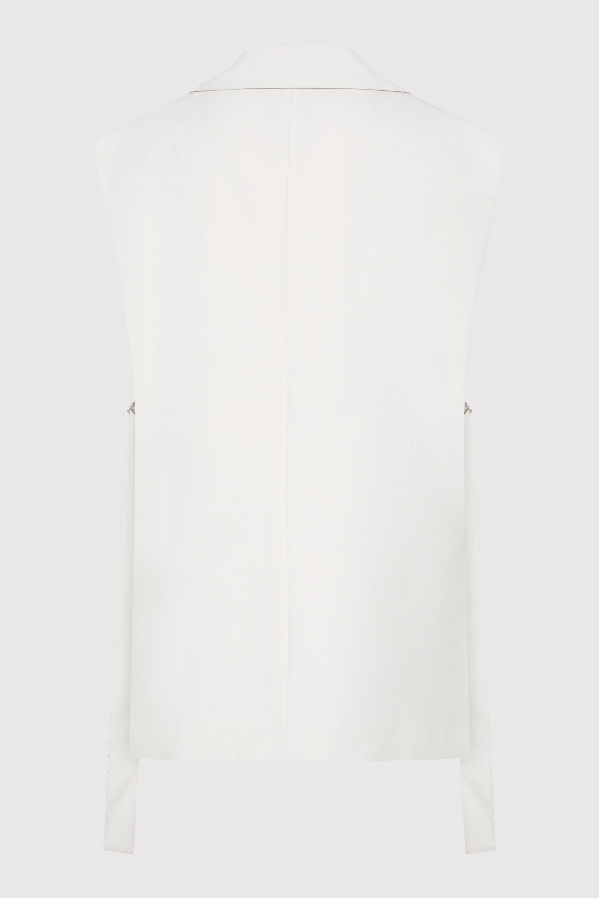 Relaxed Side Tie Vest - Off White