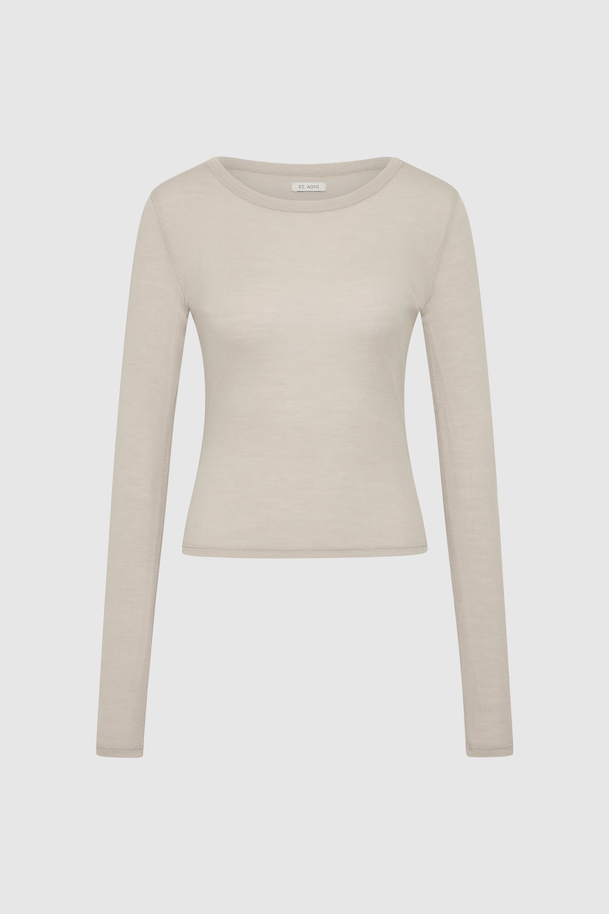 Baby Wool Long Sleeve Top - Soft Ash