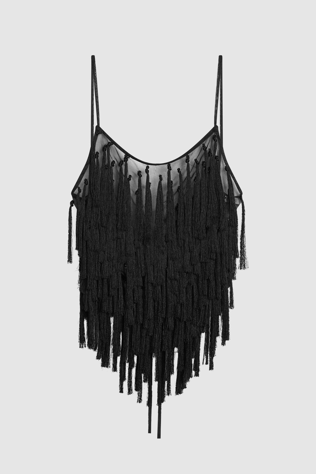 Tassel Tie Top - Black