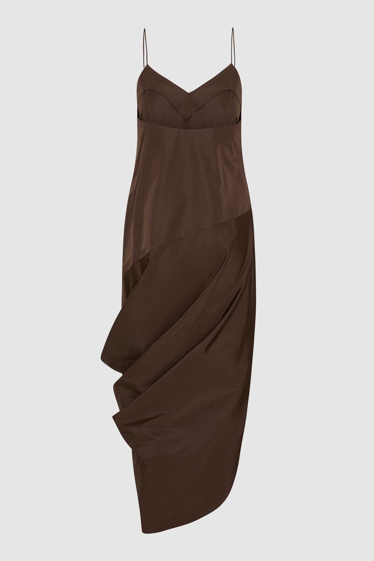 Paper Taffeta Drape Dress - Mocha