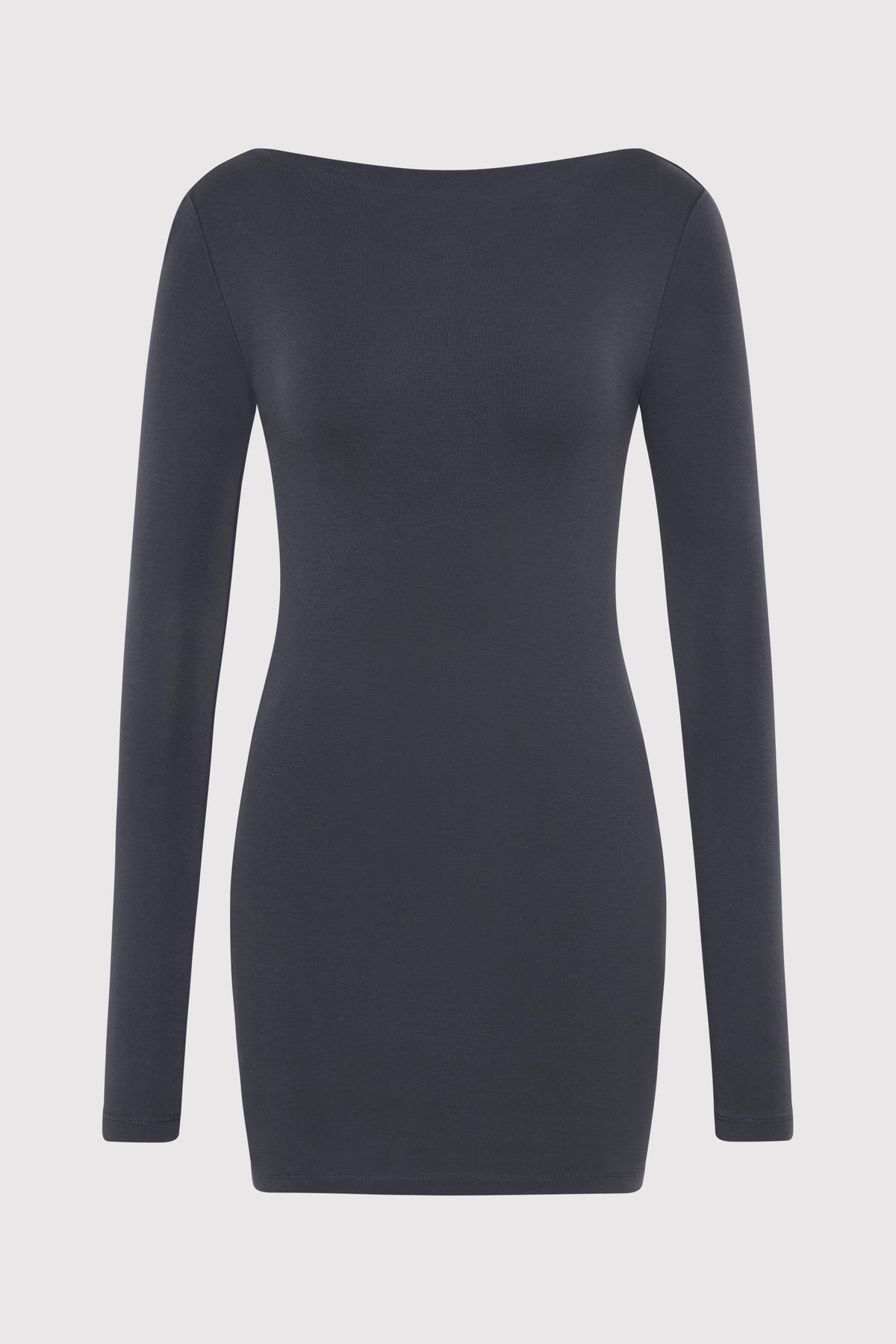 Organic Cotton Bateau Dress - Storm