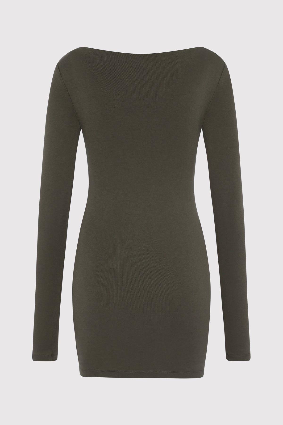 Organic Cotton Bateau Dress - Khaki