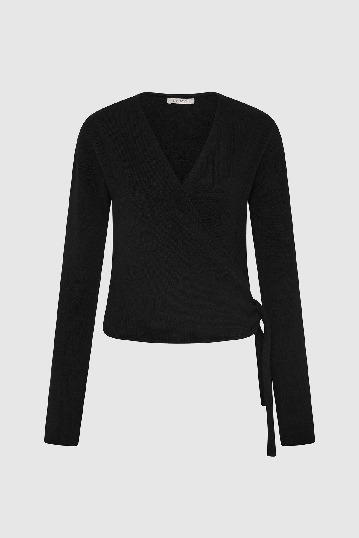 Cashmere Wrap Cardigan - Black