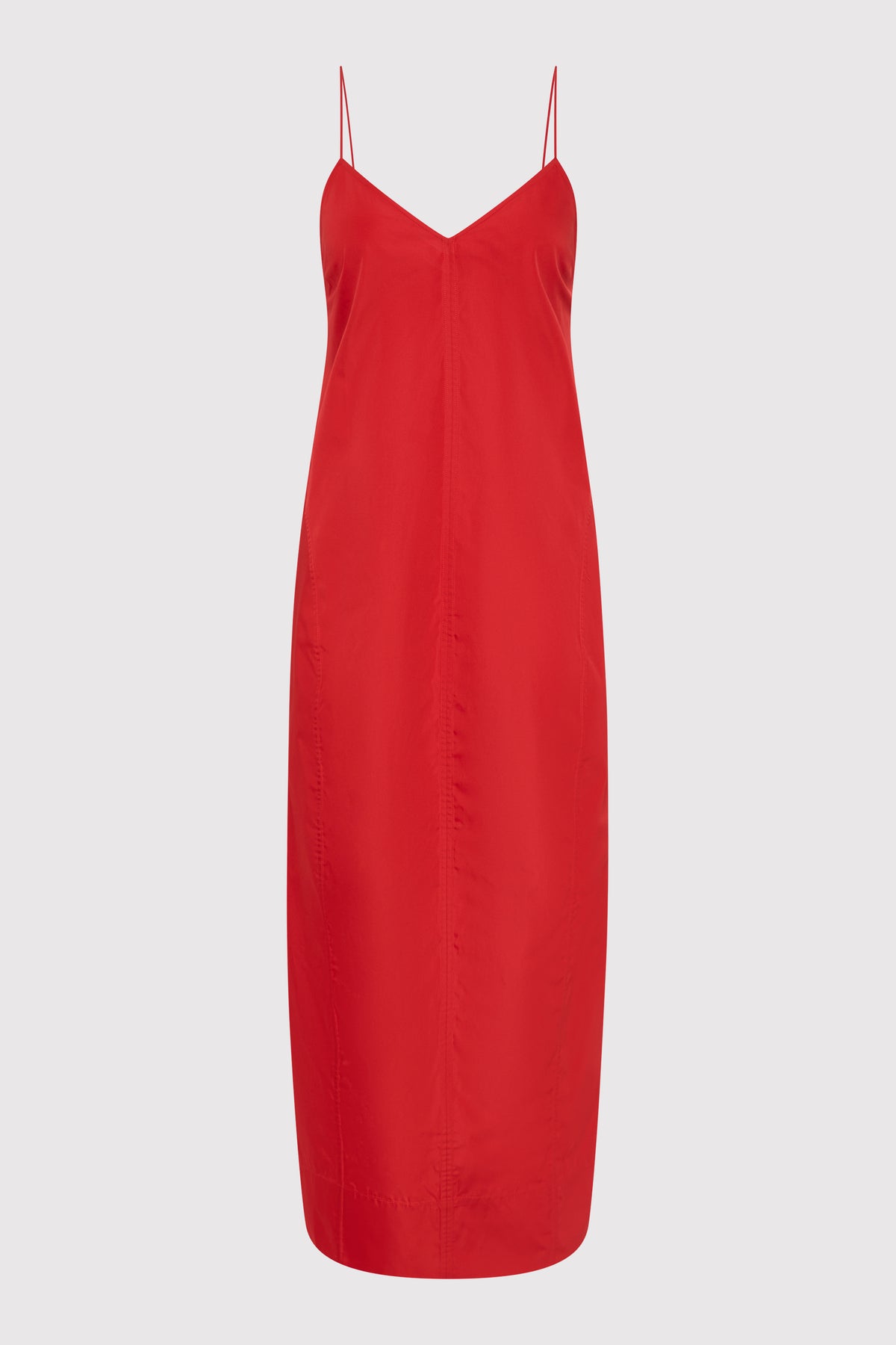 Paper Taffeta Cocoon Dress - Red
