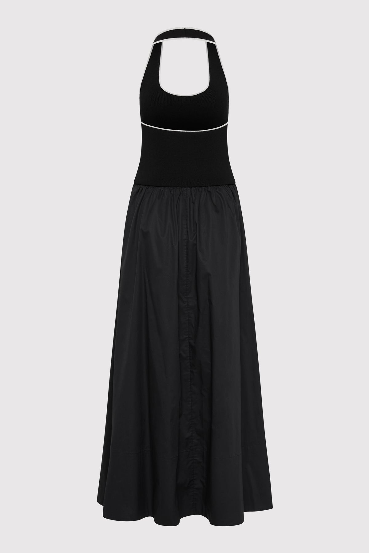 Halter Gathered Dress - Black