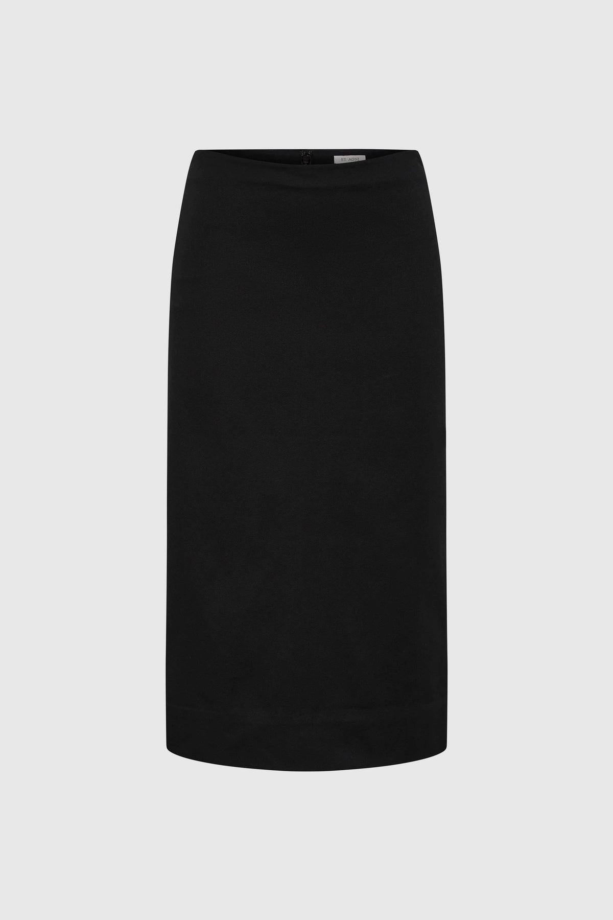 Compact Cotton Layered Column Skirt - Black - Ghost