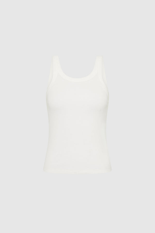 Organic Cotton Racer Singlet - White