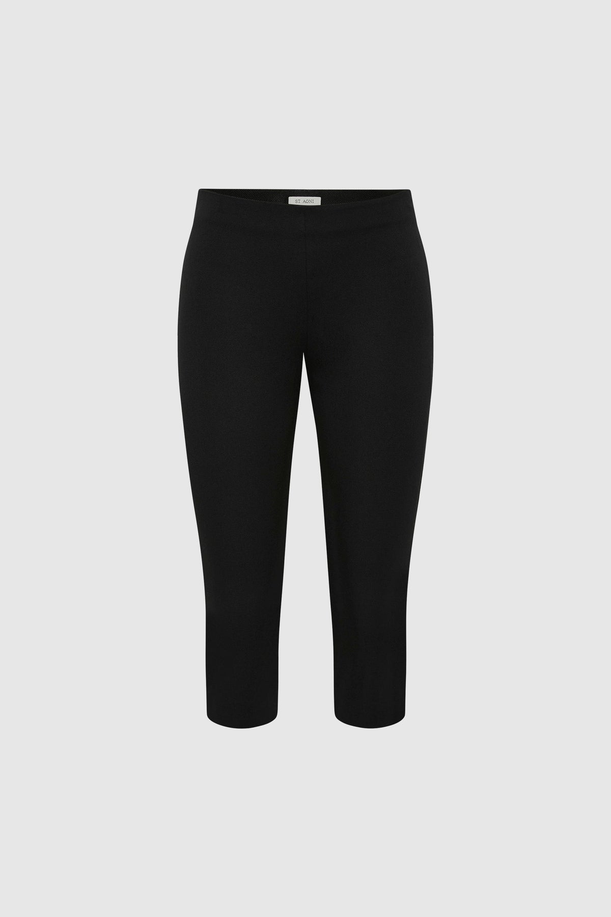 Compact Cotton Capri Pants - Black - Ghost