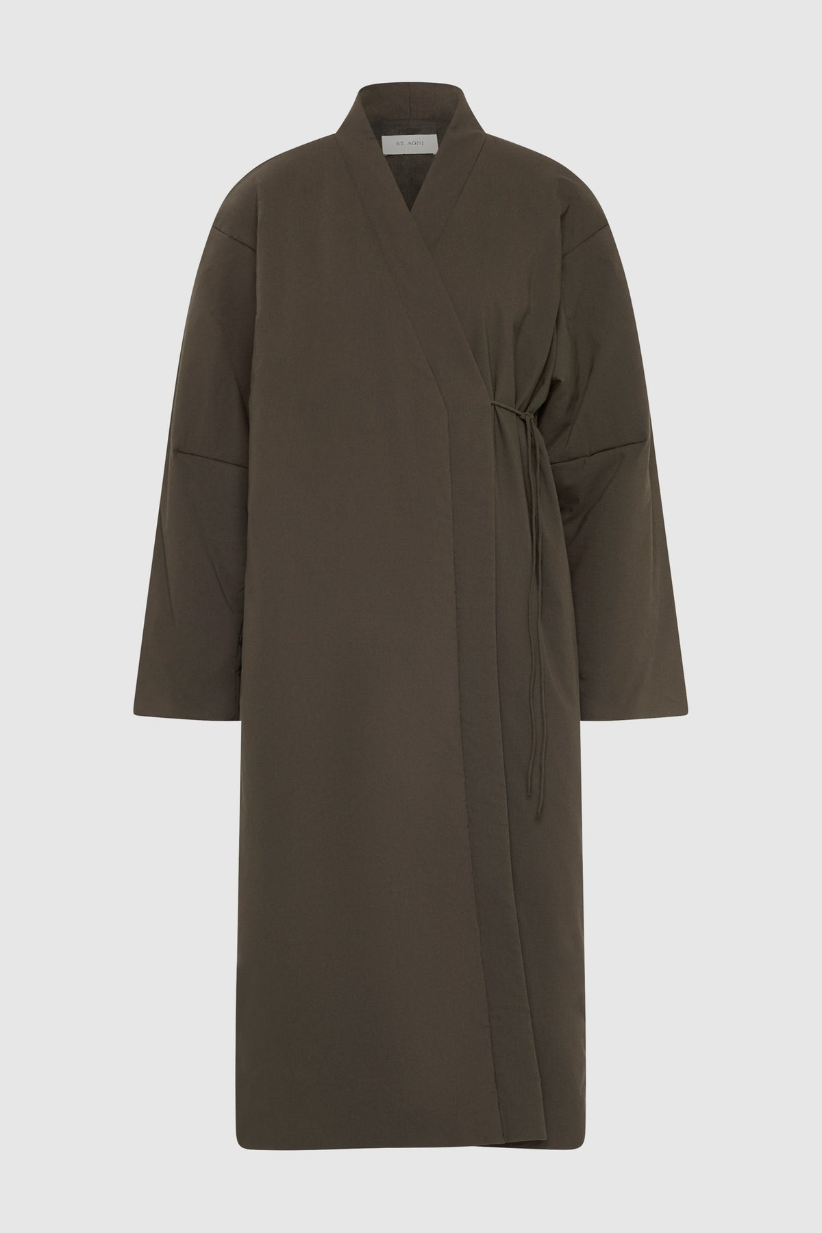 Pillow Wrap Coat - Wood