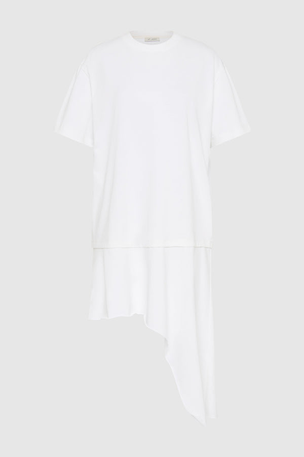 Layered Tee Mini Dress - Off White