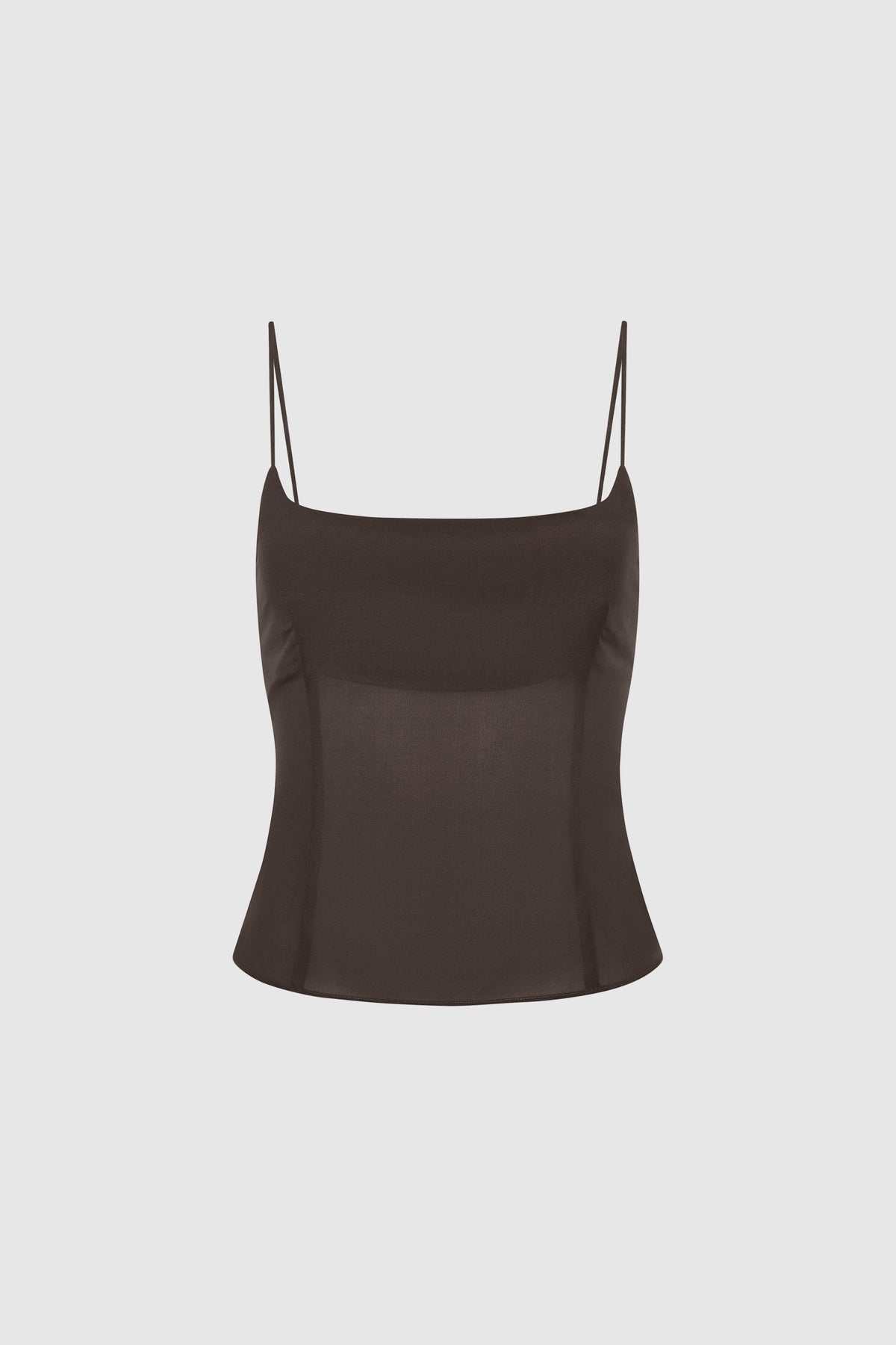 Stretch Silk Cami - Cedar
