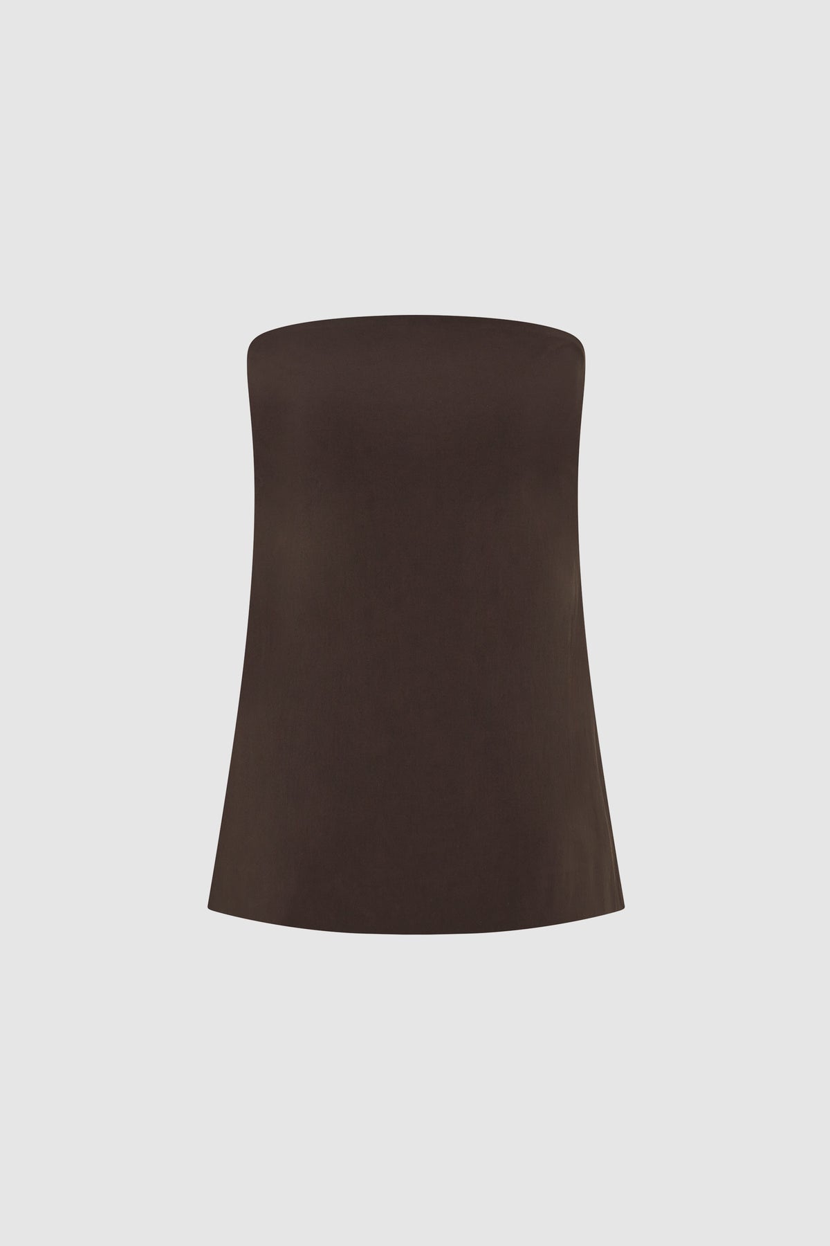 Strapless Rouleau Tie Top - Bark