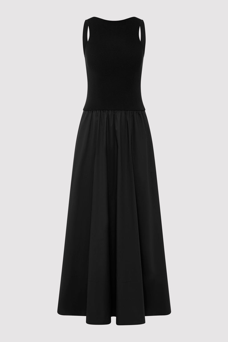 St. Agni | Bateau Cut Out Dress - Black St. Agni | Bateau Cut Out Dress - Black