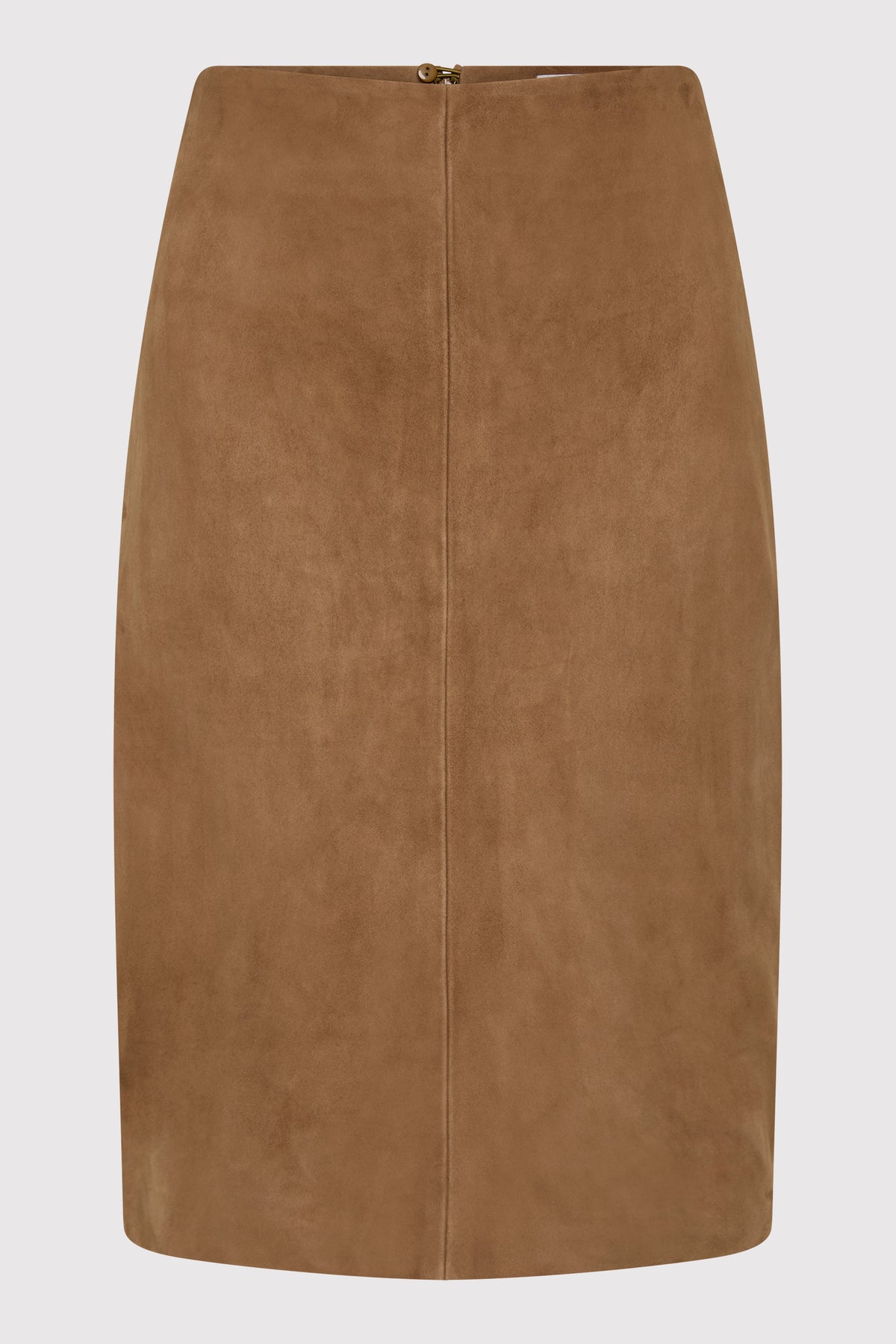 Suede Pencil Skirt - Toffee