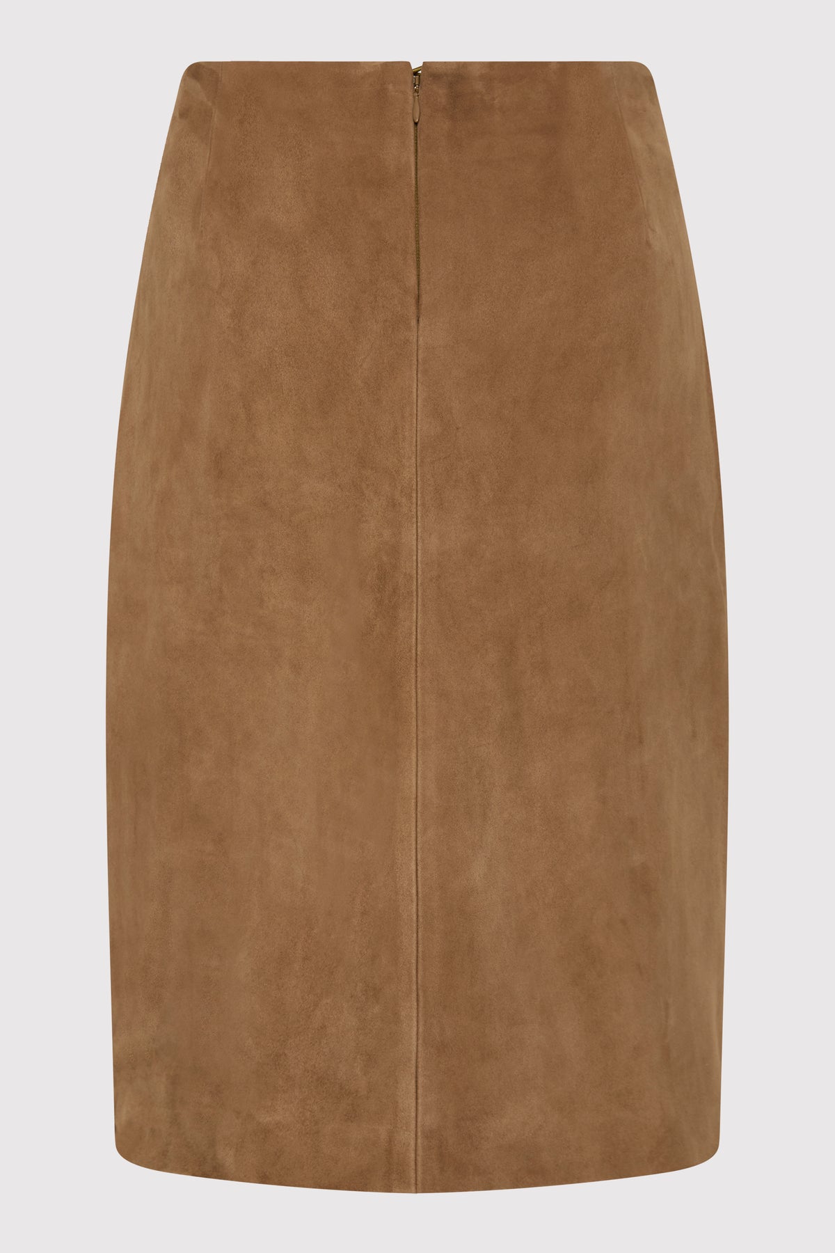 Suede Pencil Skirt - Toffee