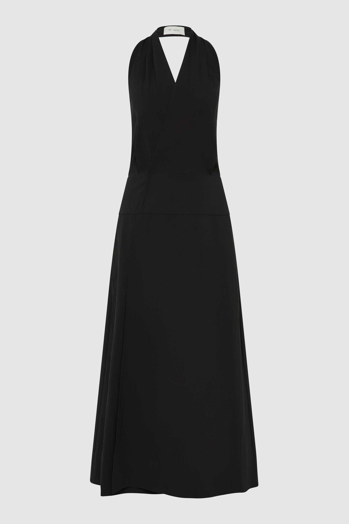 Halter Wrap Dress - Black