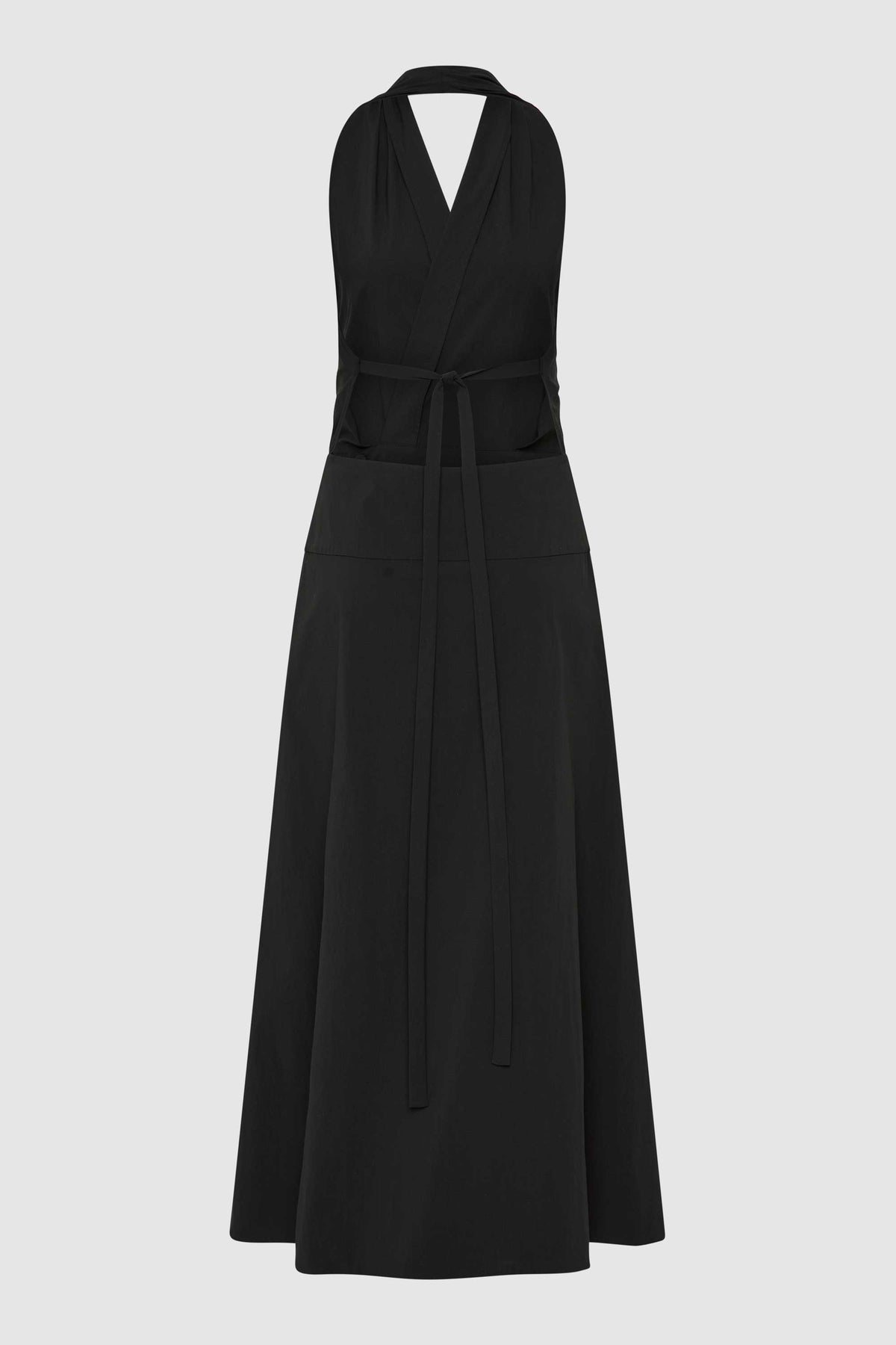 Halter Wrap Dress - Black
