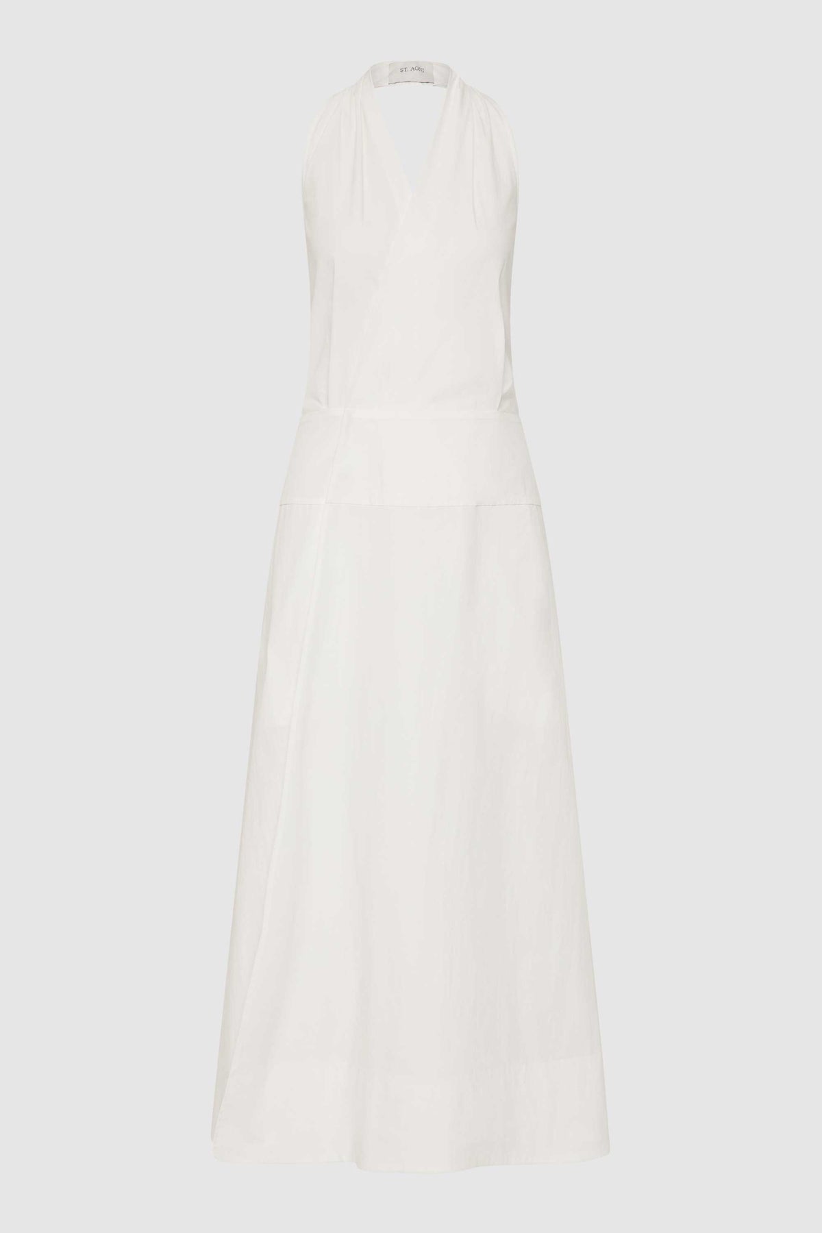Halter Wrap Dress - White