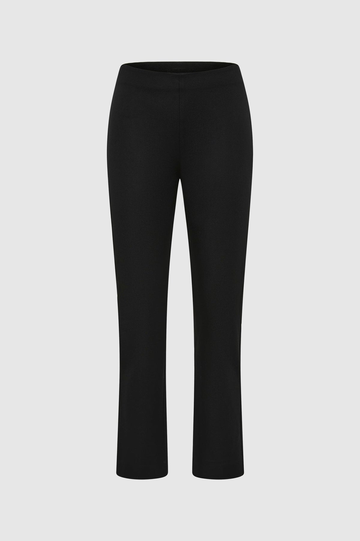 Compact Cotton Minimal Crop Pants - Black - Ghost