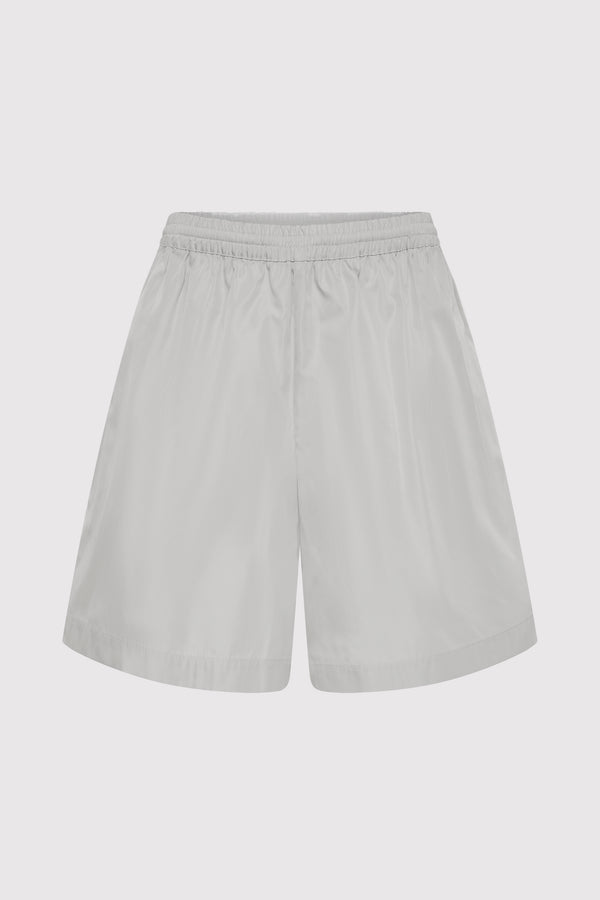 Paper Taffeta Short - Silver / Off White