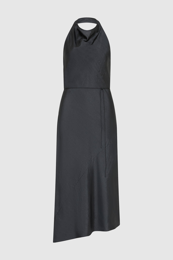 Silk Wrap Dress - Washed Black