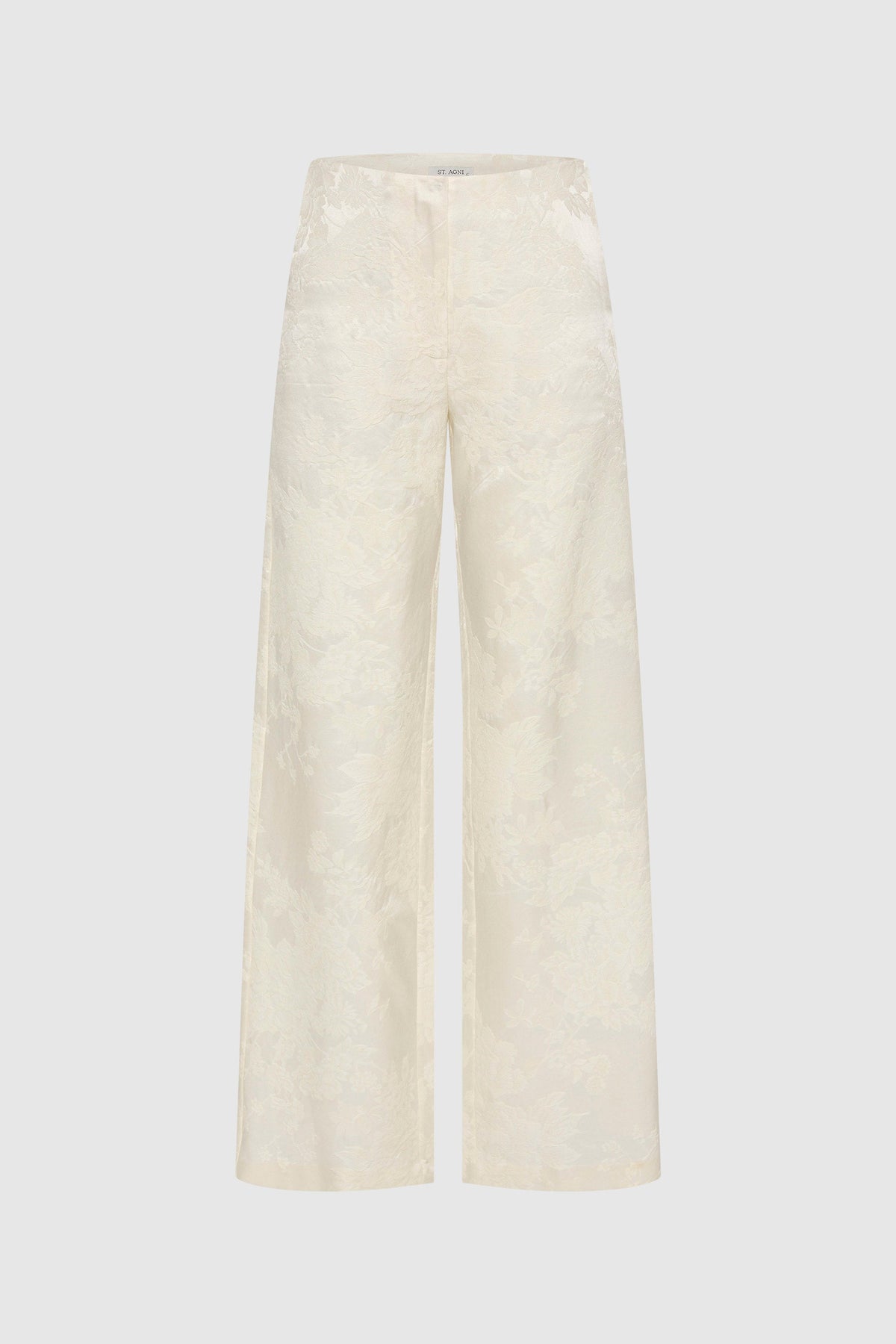 Silk Wool Jacquard Minimal Pants - Talco - Ghost