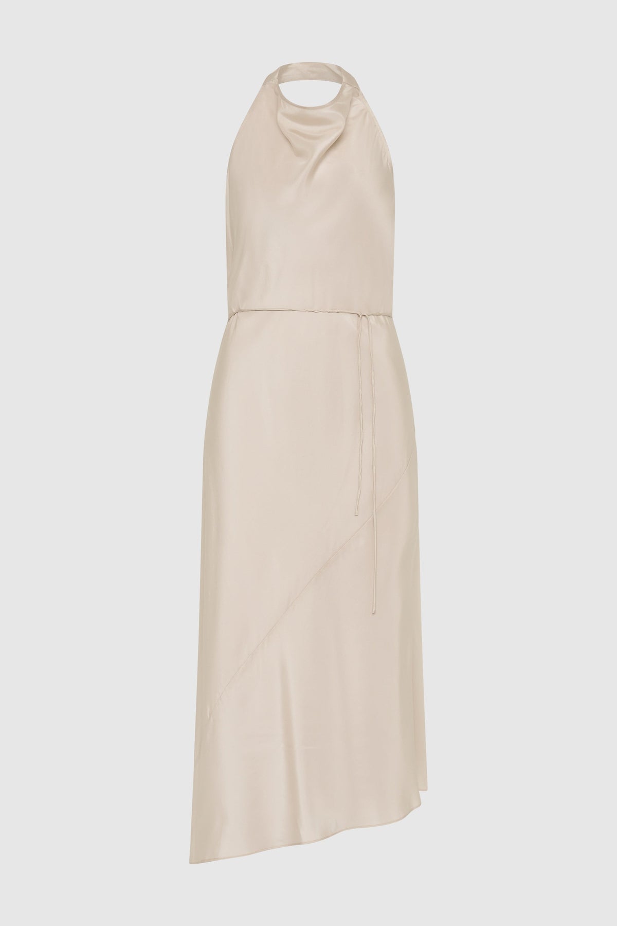 Silk Wrap Dress - Soft Ash