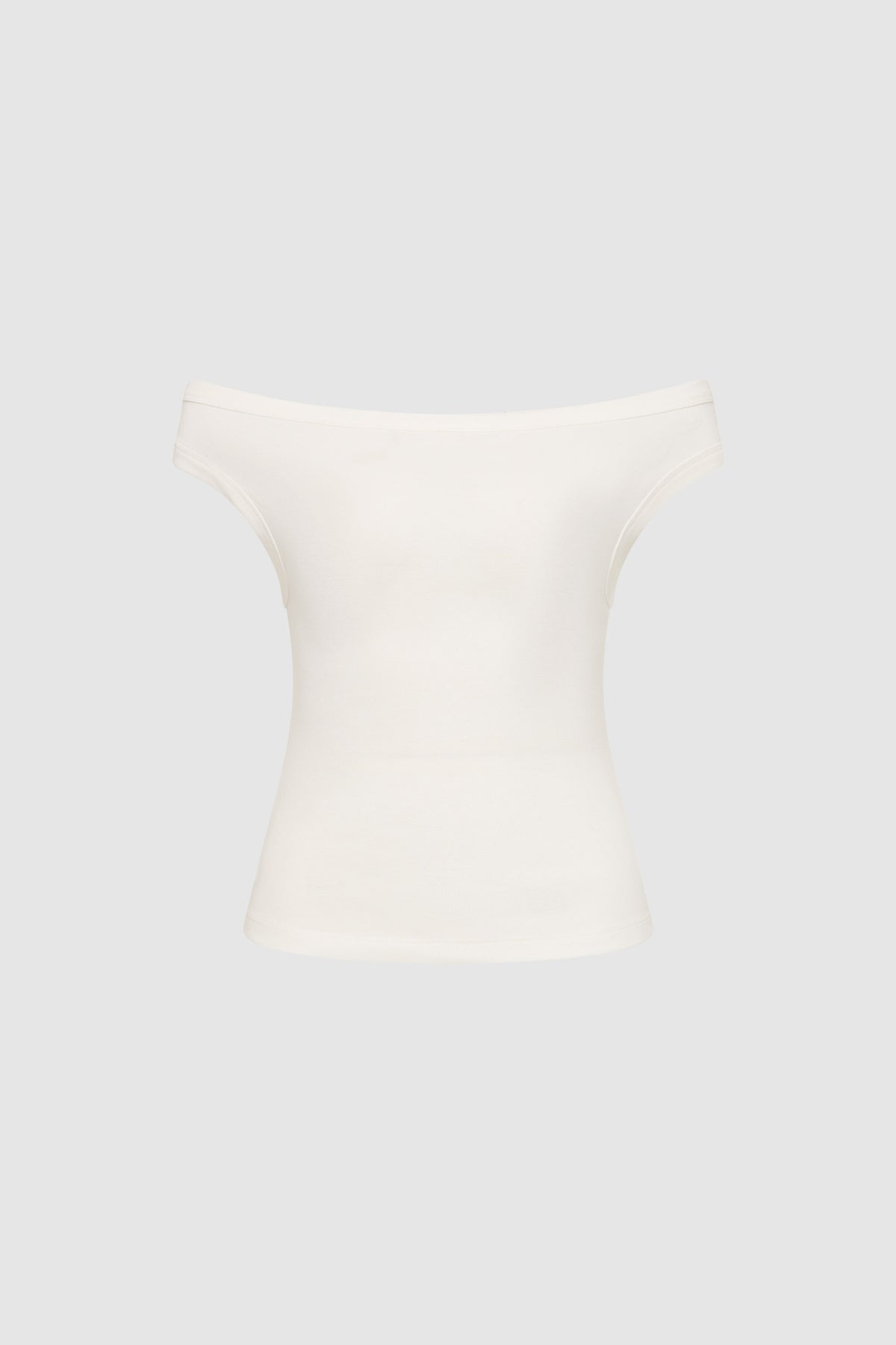 Organic Cotton Off Shoulder Top - White