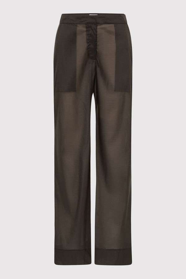 Tailored Transparent Pants - Black Olive