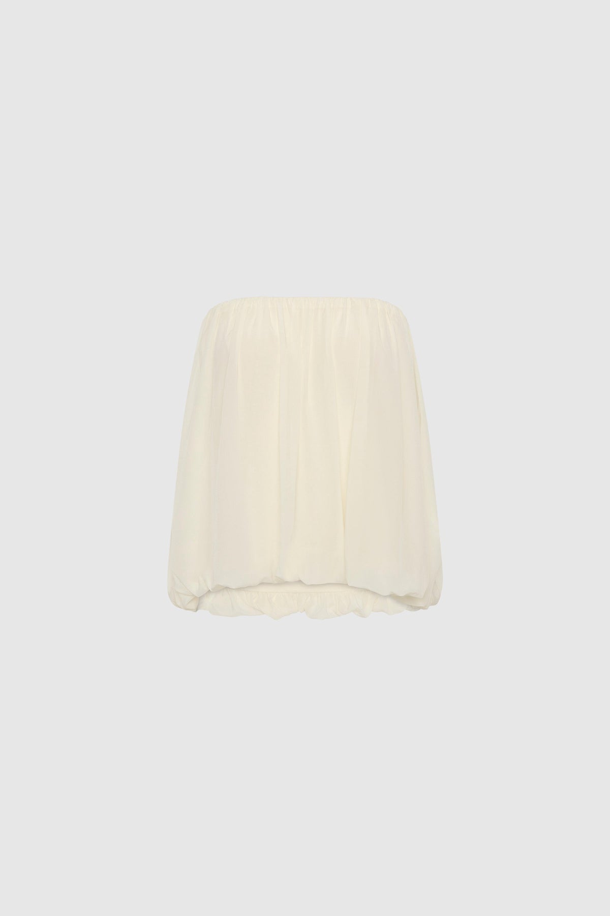 Strapless Balloon Top - Talco - Ghost