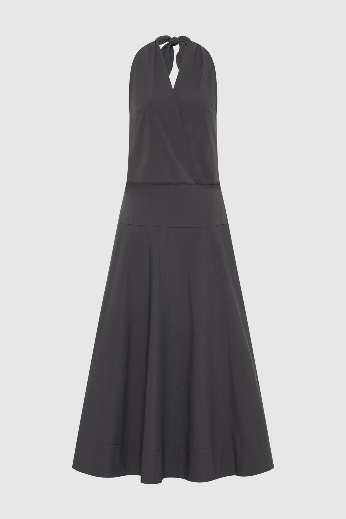 Halter Circle Hem Dress - Iron Glaze