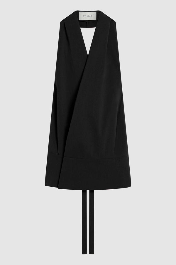 Halter Wrap Top - Black