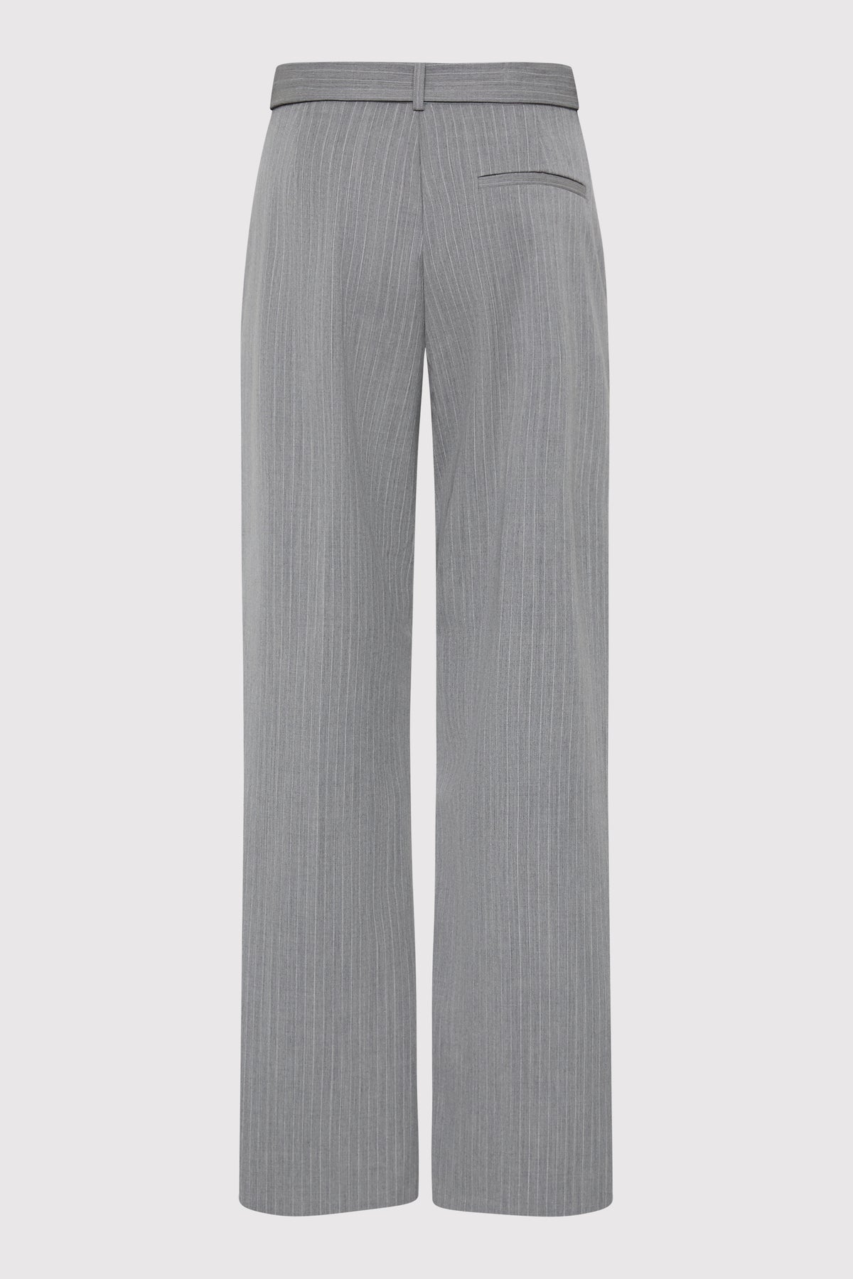 Carter Pocket Belt Pants - Grey Pinstripe