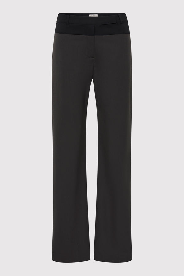 90s Splice Panelled Pants - Black Olive / Black