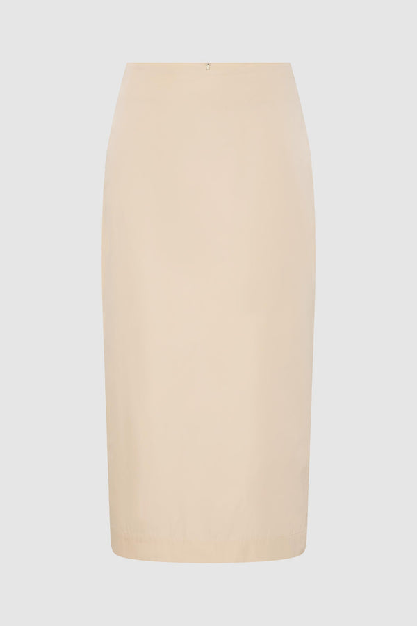 Paper Taffeta Column Skirt - Pink Salt