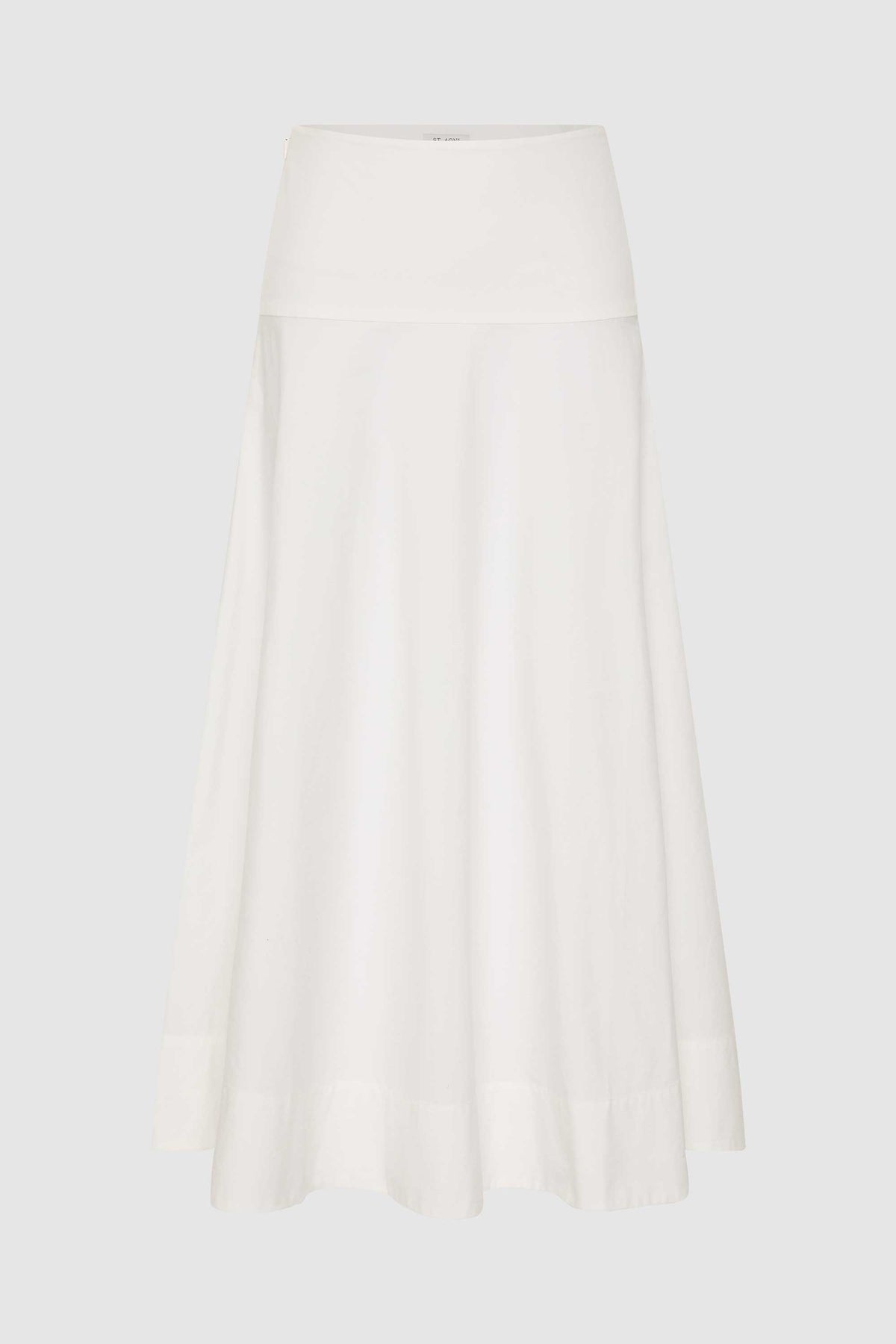 Cotton Circle Hem Skirt - White