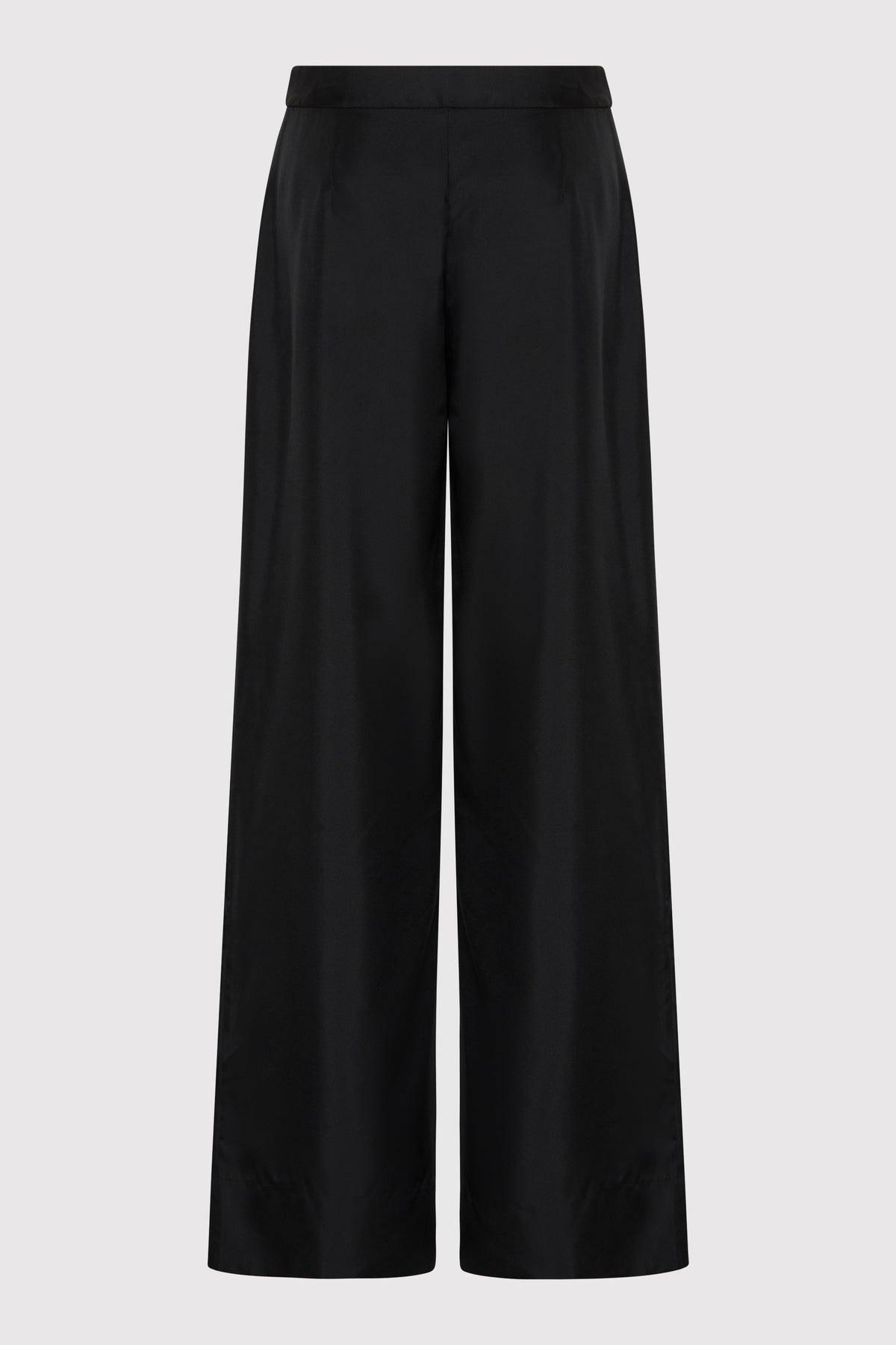 Silk Twill Pants - Black