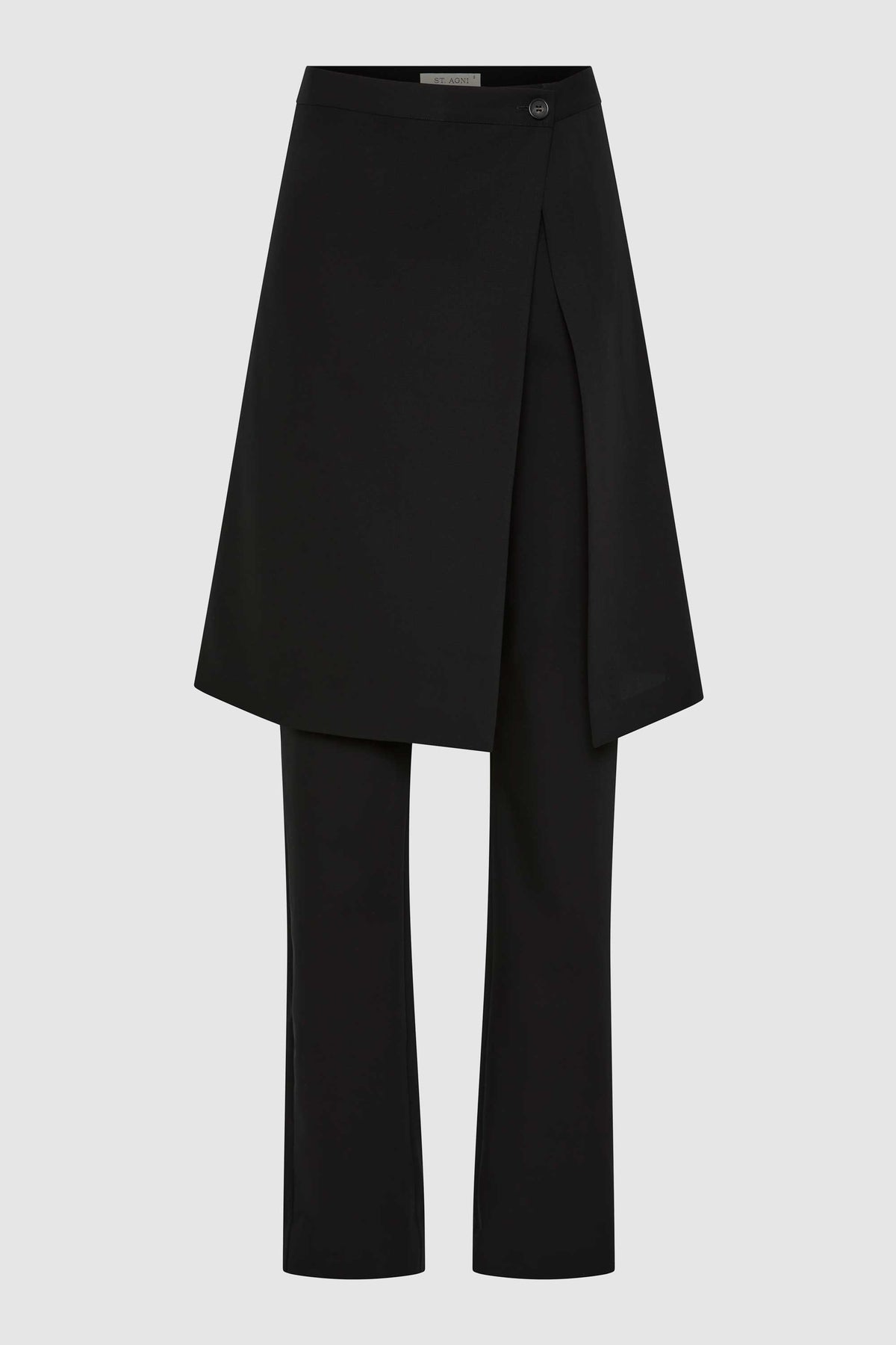 Wool Hybrid Skirt Pants - Black