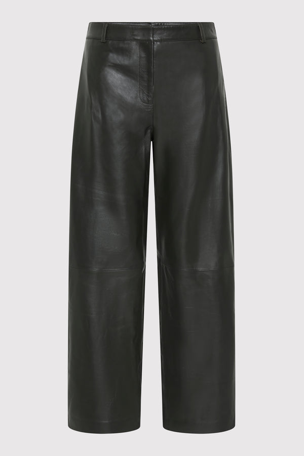 Leather Balloon Pants - Khaki
