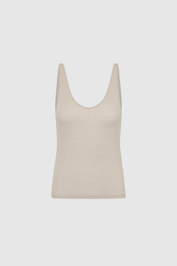 Baby Wool Scoop Cami - Soft Ash