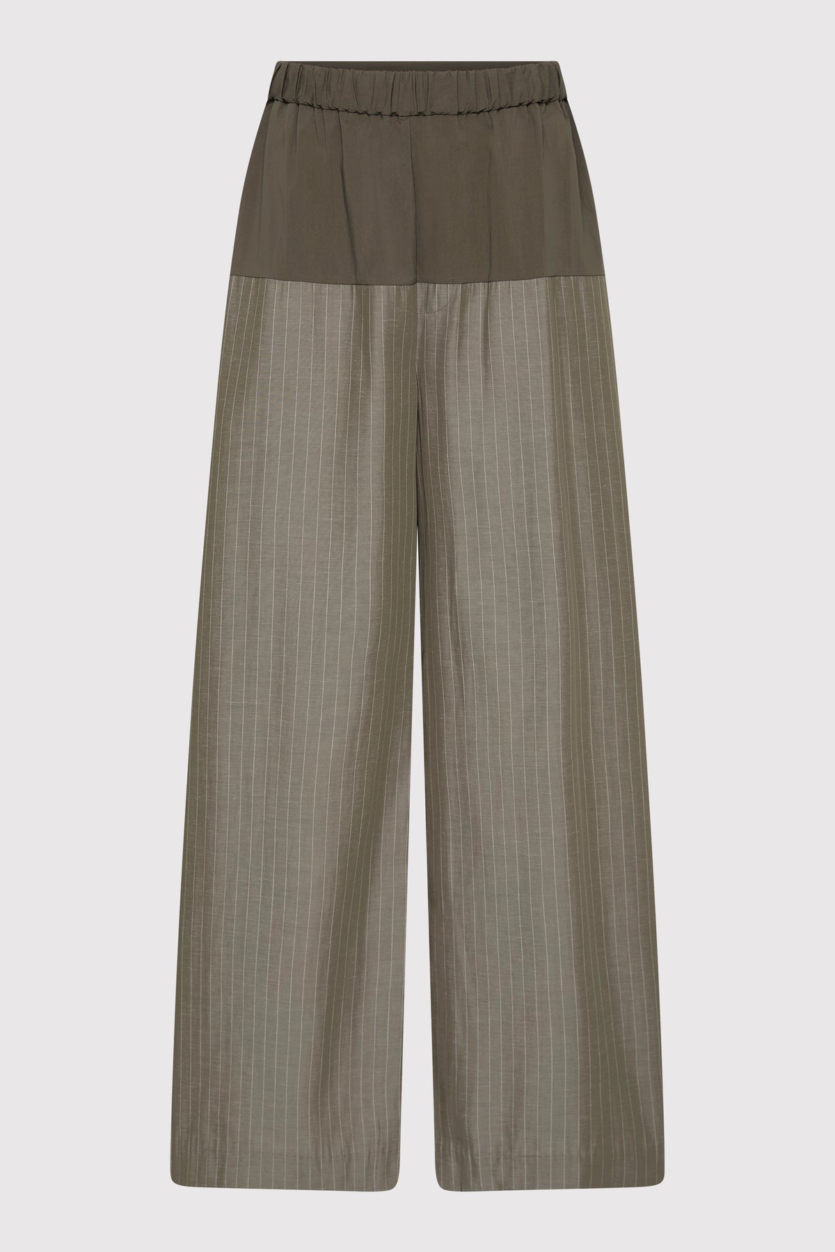 Relaxed Splice Pants - Khaki Pinstripe