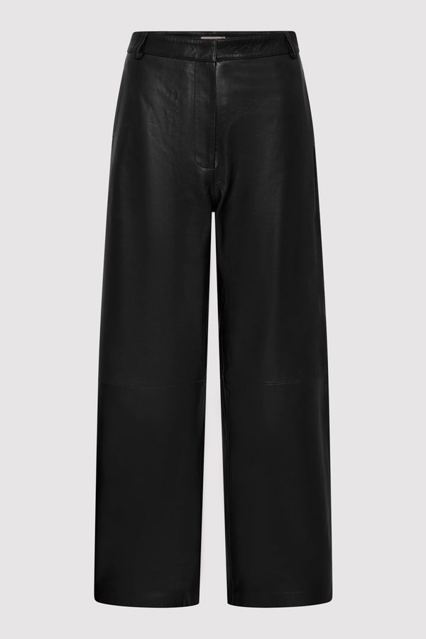 Leather Balloon Pants - Black